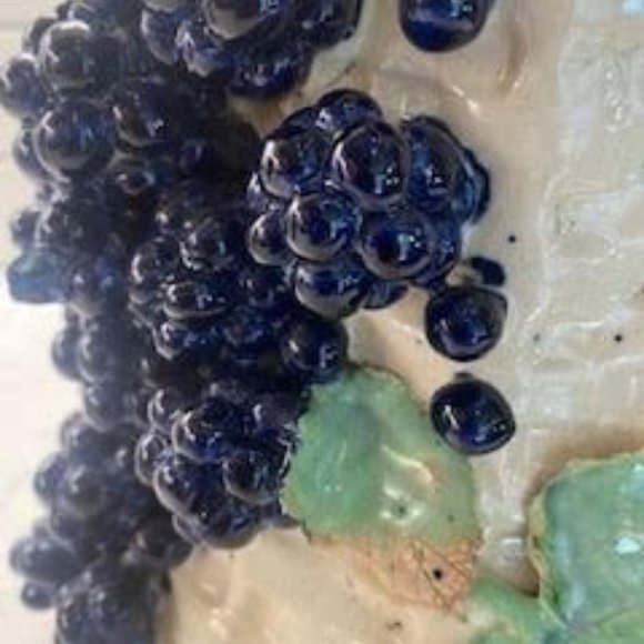 Vintage 3 Dimensional Hand Painted Grape Vase, 15.50"h - Picture 7 of 10